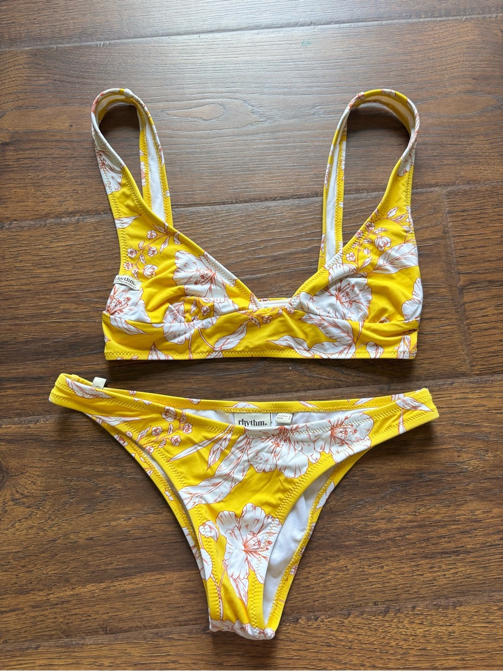 Rhythm Yellow Floral Bikini Bottoms